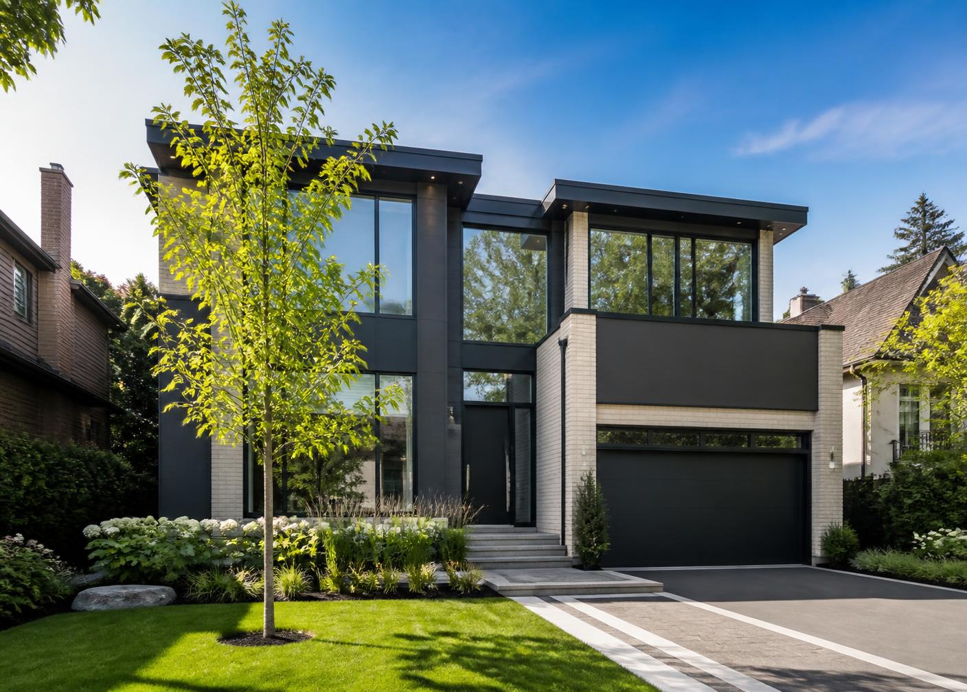 Completed modern custom home built in Toronto